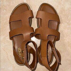 Franco Sarto Tan Leather Sandals